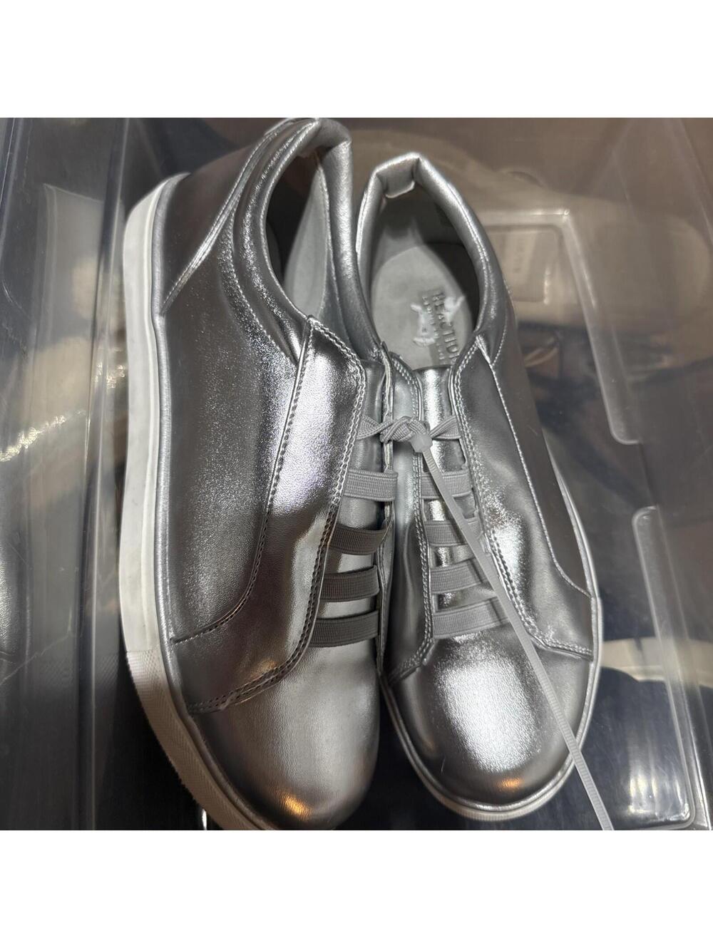 Kenneth Cole Reaction Women’s Bonnie Sneaker, Size 10, Silver – New